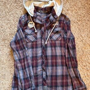 Harley Davidson Plaid Hooded Flannel Shirt